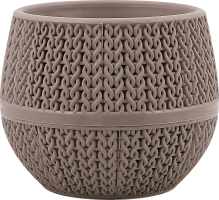 Вазон д/квітів Амасра 0,13л мокко круглий Серінова