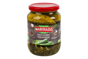 Огурцы маринованные пастеризованные Marinado с/б 680г