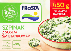 Шпинат глубокой заморозки в сливочном соусе Frosta к/у 450г