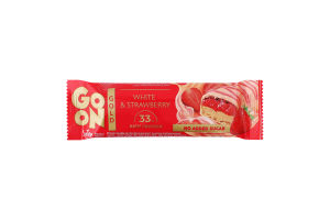 Батончик протеиновый белый с клубникой Gold Go On Nutrition м/у 45г
