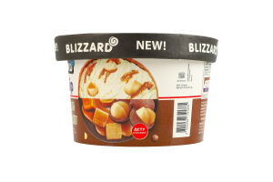 Морозиво 13% пломбір З карамеллю та горіхом макадамія Blizzard ст 90г