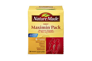 Nature Made Daily Maximin Pack Maximum Strength Multivitamin with Lutein Dietary Supplement Packets - 30 CT