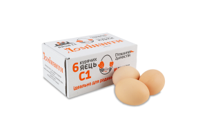 Яйця курячі С1 Домінанти Пташина Династія к/у 6шт
