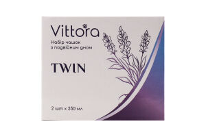 Набір чашок Vittora Twin подвійне дно 2*350мл