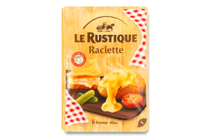 Сыр 50% полутвердый ломтиками Раклет Le Rustique лоток 140г