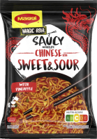 Вермішель швидкого приготування в соусі з кисло-солодким смаком Magic Asia Maggi м/у 128г