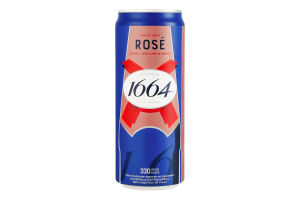 Пиво спеціальне 330мл 4.5% пшеничне пастеризоване Rose Edition Kronenbourg 1664 з/б