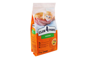 Корм д/кошенят Premium з куркою сухий 2кг Club 4 Paws