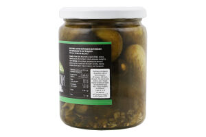 Огірки корнішони мариновані 500г твіст/б Хіт Продукт