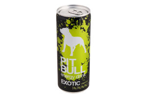 Напиток энергетический безалкогольный сильногазированный Exotic Pit Bull ж/б 250мл