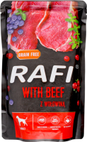 Корм полнорационный для взрослых собак всех пород с говядиной Rafi д/п 500г