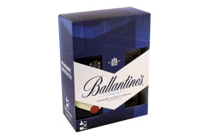 Набор подарочный Виски 0.7л 40% шотландский Finest + 2 стакана Tumbler Ballantine's к/у 1шт