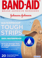 Band-Aid Adhesive Bandages Waterproof Tough Strips Assorted Sizes - 20 CT