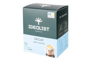Кофе натуральный молотый в дрип-пакете Декаф Idealist Coffee Co к/у 7х12г