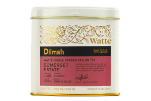 Чай чорний цейлонський байховий листовий №533 Somerset estate Watte Dilmah з/б 125г