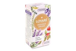 Бленд чая травяного и плодового с цветами Сны Прованса Lovare к/у 24х1.5г