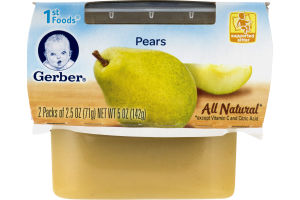 Gerber All Natural 1st Foods Pears - 2 PK