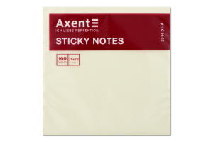 Блок клейкий Axent 7575мм 100 арк. жовтий