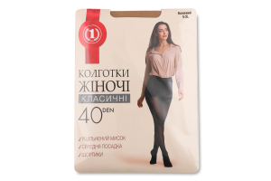 Колготи жіночі бежеві 40ден р.5 ТМ "1"