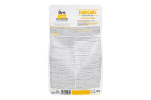Корм сухий для дорослих котів Fresh Salmon&Chicken Haircare Care Brit м/у 400г