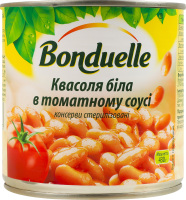 Фасоль белая в томатном соусе стерилизованная Bonduelle ж/б 430г