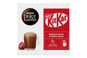 Смесь для приготовления напитка сухая ароматизированная с молоком и какао Kit Kat Dolce Gusto Nescafe к/у 16х16г