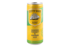 Напій слабоалкогольний Whiskey&Ginger ale 5% 250мл ж/б Cutty Sark