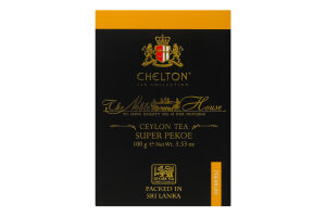 Чай черный цейлонский байховый листовой Super pekoe Благородный дом Chelton в/с к/у 100г