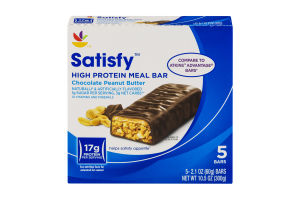 Ahold Satisfy High Protein Meal Bar Chocolate Peanut Butter - 5 CT