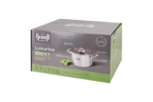 Кастрюля зі скляною кришкою 2.7л d18см №26-238-039 Luxurios Krauff 1шт