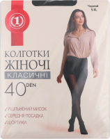 Колготи жіночі чорні 40ден р.5 ТМ "1"