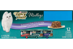 Purina Fancy Feast Medleys Shredded Fare Collection Gourmet Cat Food - 12 CT