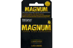 Trojan Large Size Condoms Magnum - 3 CT