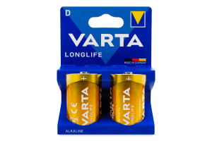 Элемент питания щелочный D 1.5V LR20 Longlife Varta 2шт