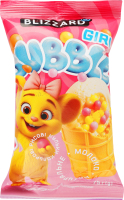 Мороженое пломбир банановое с рисовыми шариками в вафельном стаканчике Buble girl Blizzard м/у 75г
