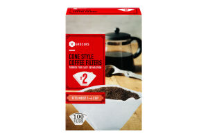 SE Grocers Coffee Filters Cone Style #2 - 100 CT