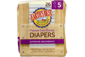 Earth's Best Diapers Superior Absorbency Size 5 - 26 CT