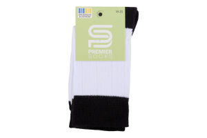Шкарпетки дит Premier socks білі чорн резин р18-20