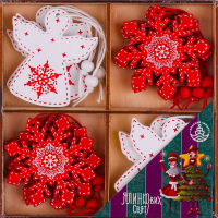 Набір прикрас ялинкових Янгол з сніжинками 985720