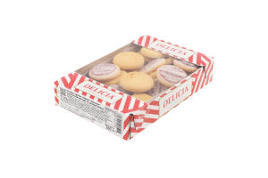 Печиво здобне збивне зі смаком вишні в молочній глазурі Деліція Delicia к/у 300г