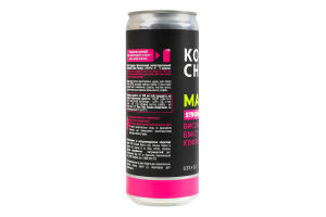 Напій бродіння фільтрований непастеризований з цукром Mate Strong Kombucha Vit-Fit з/б 0.33л