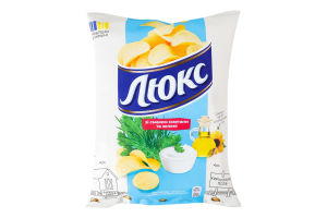 Чипсы картофельные со вкусом сметаны и зелени Люкс м/у 105г