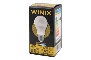 Лампа тепле світло A60 12W E27 3000K LED Winix 1шт