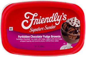 Friendly's Signature Sundae Forbidden Chocolate Fudge Brownie