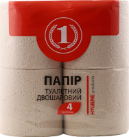 Папір туалетний 2-х шаровий сірий ТМ "1" 4шт
