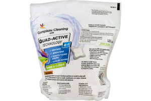 Ahold Quad-Active Technology 4 In 1 Laundry Detergent Packs Free & Clear