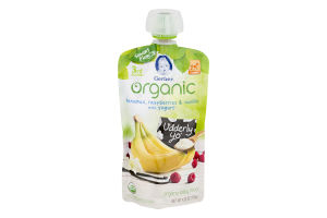 Gerber Organic Baby Food Bananas, Raspberries & Vanilla with Yogurt