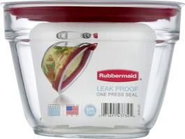 Rubbermaid Leak Proof One Press Seal Glass