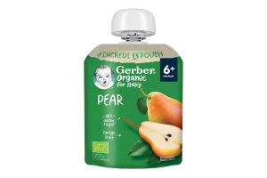 Пюре фруктовое для детей от 6мес Груша Organic Gerber д/п 80г