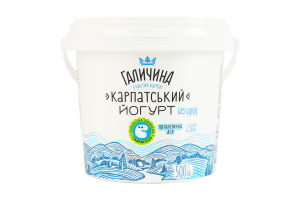 Йогурт 3% без сахара Карпатский Галичина ведро 500г